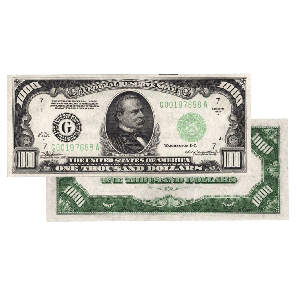 Collectible currency bills